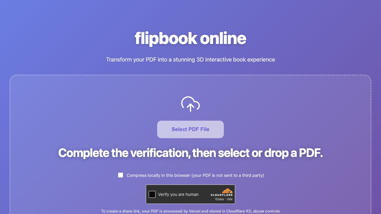 Interfaz de Flipbook Online